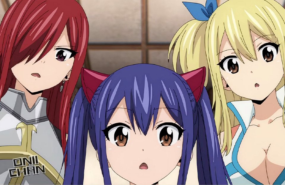 The ladies of Fairy Tail's Team Natsu